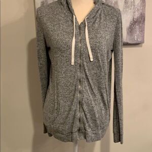 Express Zipper Hooded Sweater/shirt Size Small Grey